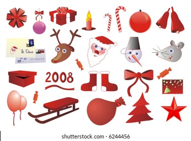 vector set of 23 xmas icons