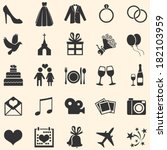 Vector Set of 25  Wedding Icons