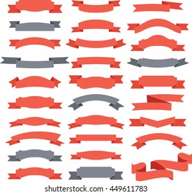 vector set of 29 ribbons