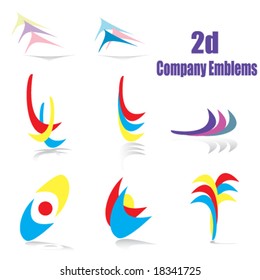Vector Set of 2d Company Emblems