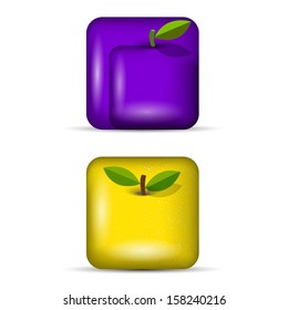 Vector set 3 of app icons-fruits 