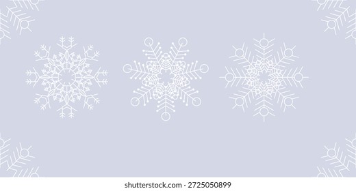 Conjunto vetorial de 3 papel de Natal branco cortou flocos de neve 3d com sombra sobre fundo branco. Elementos de design de Ano Novo e Natal