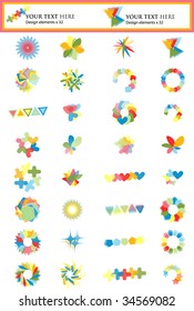Vector Set of 32 Design Elements