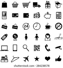 Vector Set of 36 Shopping Icons