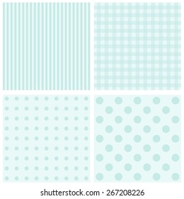 Vector set of 4  background patterns pastel tones.