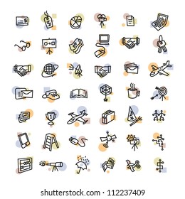 Vector Set of 42 Bold Business, Industry and Tech Icons