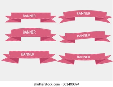 vector set 6 ribbons