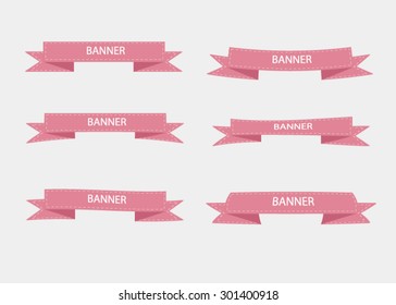 vector set 6 ribbons