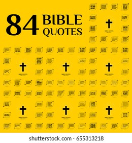 Vector set of 84 quotes from the Bible