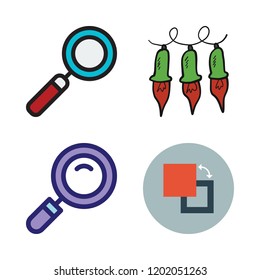  vector set about background, loupe and lights icons set.