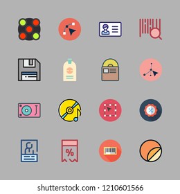  vector set about vector, barcode, id and ar camera icons set.