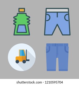   vector set about gel, short, shorts and duty icons set.
