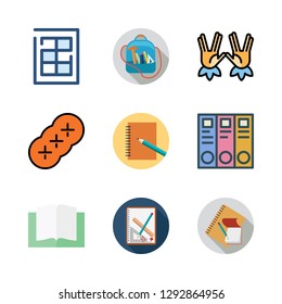  vector set about hebrew, finance book, open book and archive id icons set.