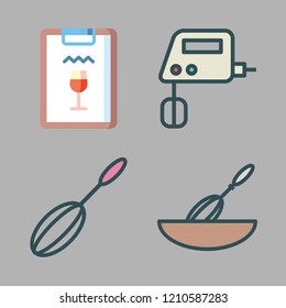  vector set about mixer and restaurant icons set.