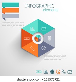 vector set of abstract 3d paper infographic elements for print or web design. business infographic template 