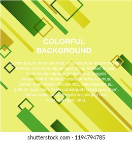 Vector set of abstract avangarde retro background with multicolored geometric shapes and copy space frame