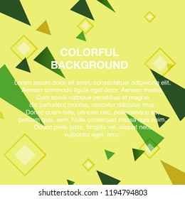 Vector set of abstract avangarde retro background with multicolored geometric shapes and copy space frame