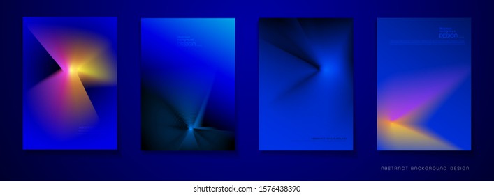 Vector set of abstract background, Composition colorful fluid abstraction, holographic and gradient color design for backgrounds. Layout template for banner, poster, wallpaper, flyer, brochure