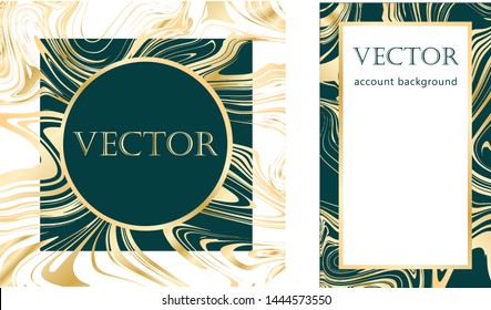 
Vector set of abstract backgrounds golden green with text - templates of social networks, media and stores, sales, posts, advertising, Liquid banner