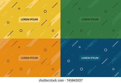 Vector set of abstract backgrounds var 2