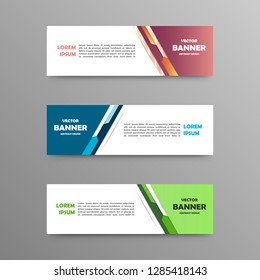 Vector set of abstract banners