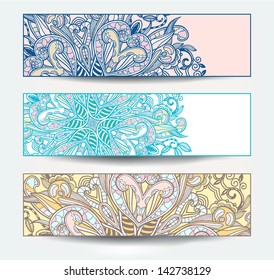 vector set of abstract banners