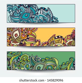vector set of abstract banners