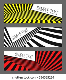 Vector set of abstract banners.Headers environment design