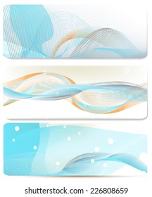 Vector set of abstract blue backgrounds for design
