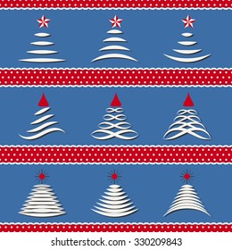 vector set of abstract Christmas trees