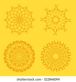 vector set of abstract circular patterns