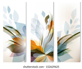 Vector set of abstract  colorful   backgrounds for design