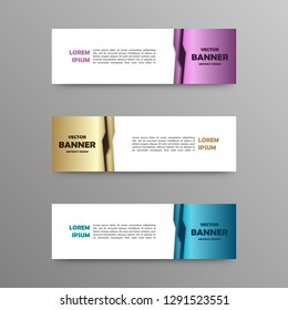 Vector set of abstract colorful banners