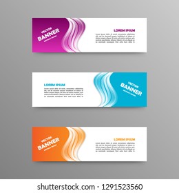 Vector set of abstract colorful banners