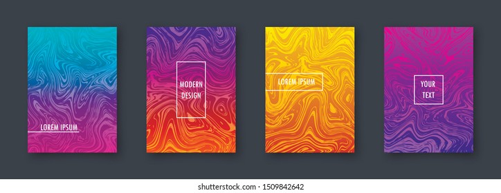 Vector set abstract colorful brochures and marble texture  Modern templates for your design 