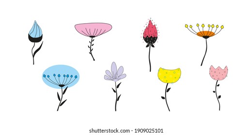 Vector set of abstract colorful colors