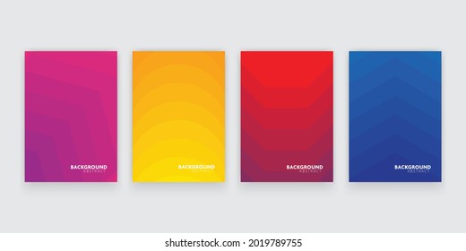 Vector set abstract colorful with template book cover, poster, banner background.