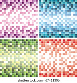 vector set of abstract colorful tile backgrounds