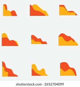 Vector set of abstract corner design elements featuring minimalist geometric shapes decorative styles and modern flat design for borders frames and layouts