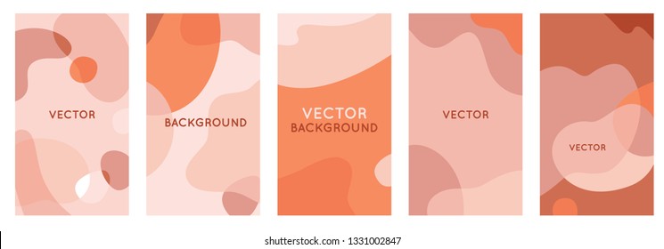 Conjunto de vectores de orígenes creativos abstractos en un estilo moderno mínimo con espacio para copiar texto - plantillas de diseño para historias de medios sociales y blogueros - diseños simples, elegantes y mínimos