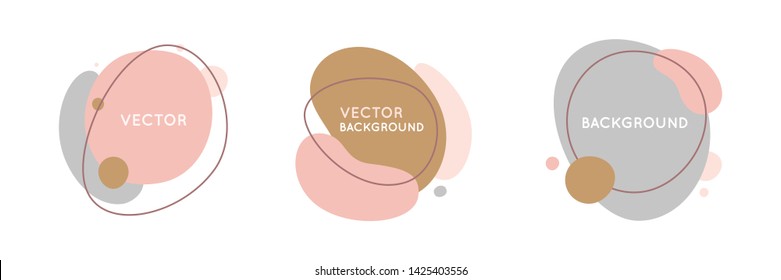 Vector set of abstract creative backgrounds in minimal trendy style with copy space for text - design templates for social media stories and bloggers - simple, stylish and minimal designs 