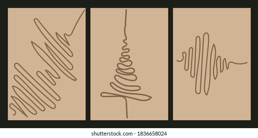 Vector set of abstract creative backgrounds in minimal line style for social media stories - simple, stylish and minimal wallpaper designs 