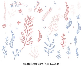 Vector set of abstract creative backgrounds in minimal trendy style with copy space for text - design templates for social media post and stories