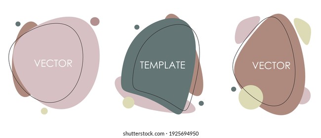 
Vector set of abstract creative backgrounds in minimalistic trendy style for design of social media stories and bloggers and web elements