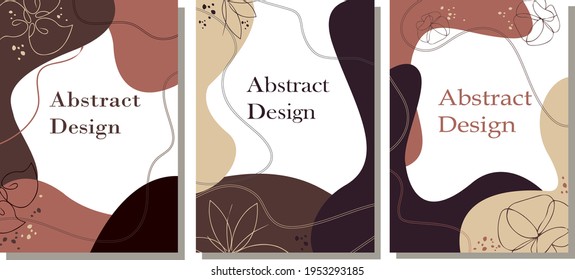 Vector Set Abstract Creative Backgrounds Minimal Stock Vector Royalty Free 1953293185 2409