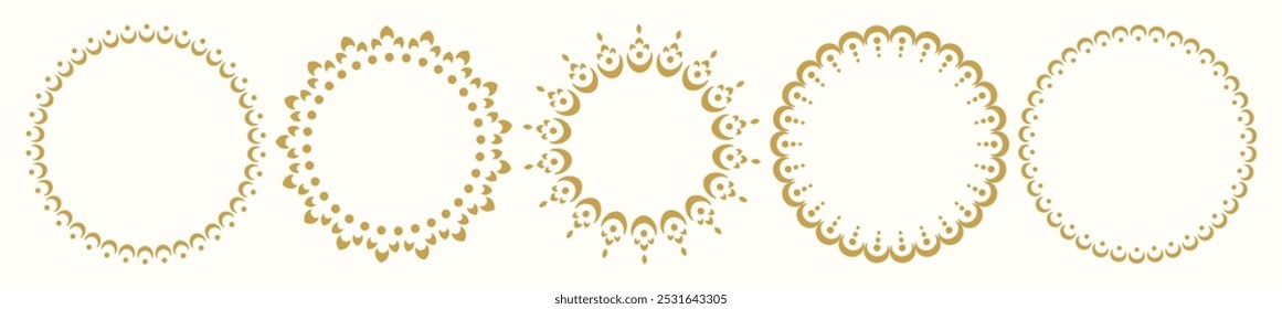 Conjunto de Vector de marcos decorativos abstractos con detalles elegantes para invitaciones, tarjetas de felicitación, papelería, etc.