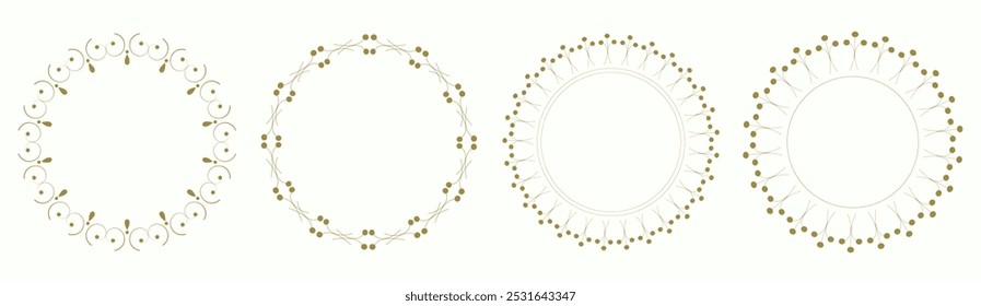 Vector set of abstract decorative frames with elegant details for invitations, greeting cards, stationery, etc.