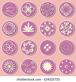 Vector set of abstract decorative icons