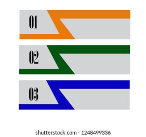 Vector set of abstract design templates horizontal banner for web and print with place under text and header.