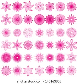 vector set with abstract flowers for you design